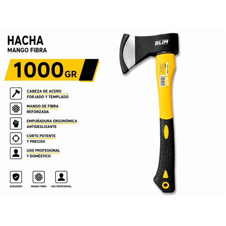 HACHA 1000GR MANGO FIBRA BLIM - BL0581