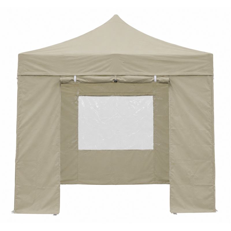 PARED PARA CARPA PLEGABLE ALUMINIO SG0129 CON VENTANA BEIGE SUNGARDEN - CARPAPAREDES2