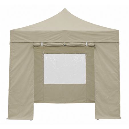 PARED PARA CARPA PLEGABLE ALUMINIO SG0129 CON VENTANA BEIGE SUNGARDEN - CARPAPAREDES2