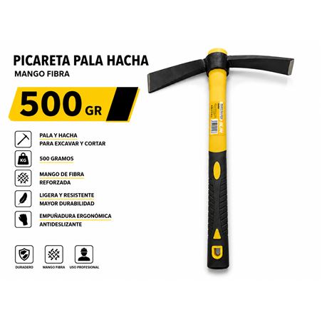 PICARETA PALA HACHA 500GR MANGO FIBRA BLIM - BL0569