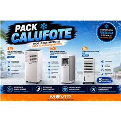 PACK AIRE ACONDICIONADO 2250 + AIRE ACONDICIONADO 3000 + 5 CLIMATIZADORES - PACKCALUFOTE1