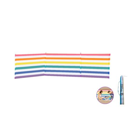 PARAVIENTO DE PLAYA CON 4 PALOS ACERO CON FUNDA - 10496