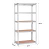 ESTANTERIA GALVANIZADA 5 BALDAS 180X90X45CM 265KG BALDA BLIM - BL0289-5
