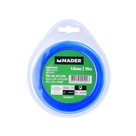 HILO DE NYLON REDONDO 1.6MM 15 METROS MADER - 90402