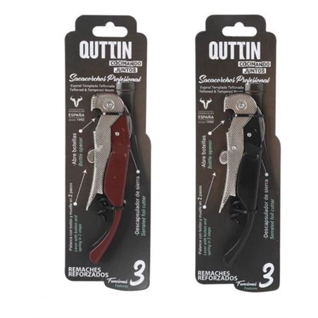 ABRIDOR SACACHORCHOS PROFESIONAL DOS COLORES QUTTIN - QT-721001-1