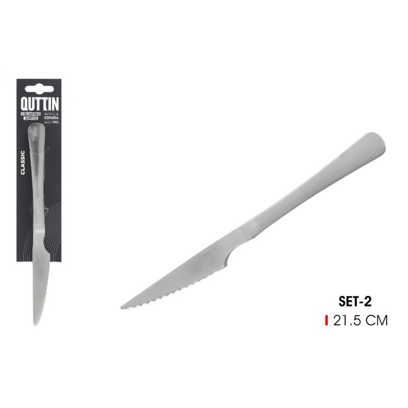 SET 2 CUCHILLOS CARNE 21.5CM CLASSIC QUTTIN - QT-848B4008H