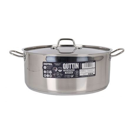 CACEROLA CON TAPA ACERO APTA PARA INDUCCION 12.5L QUTTIN - QT-878H334