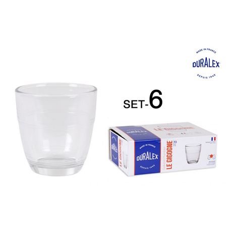 SET 6 VASOS CORTADO TRANSPARENTE 90CC DURALEX GIGOGNE - T11-1015ACS
