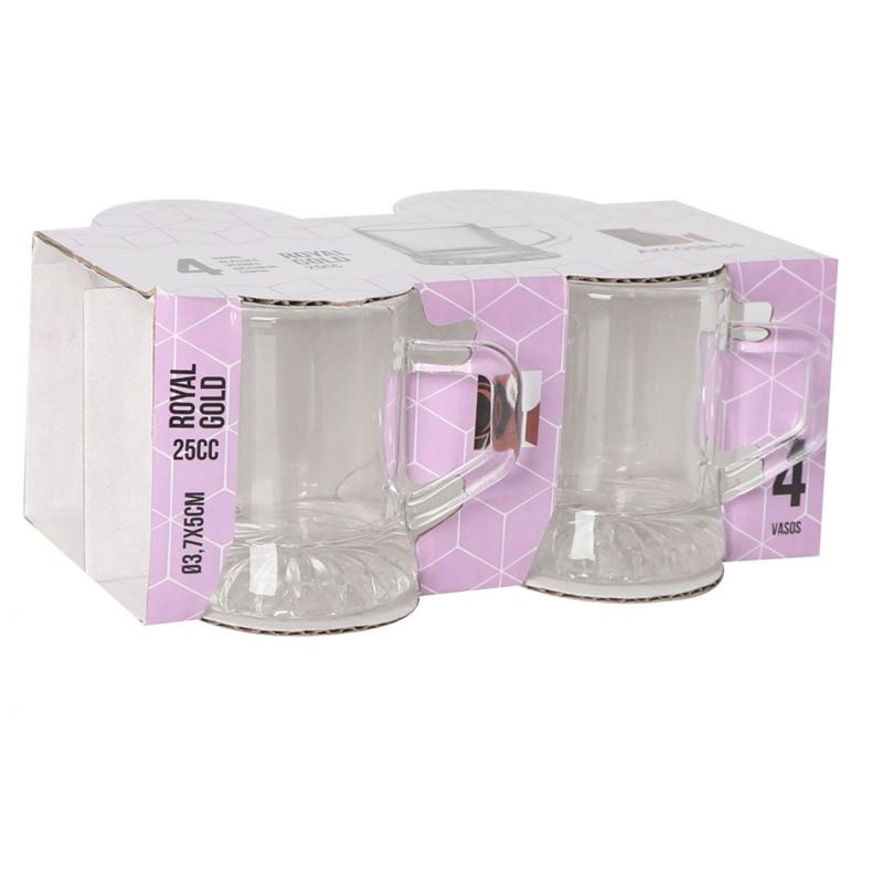 SET 4 VASOS CHUPITO 25CC ROYAL GOLD - Z23212E