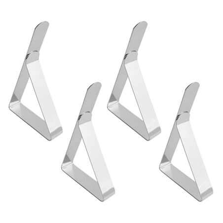 PACK 4 PINZAS SUJETAMANTELES ACERO 7.5X1.2X4.5CM - BY01017878938
