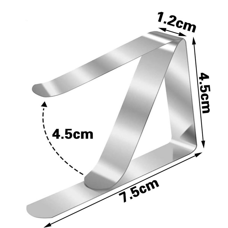 PACK 4 PINZAS SUJETAMANTELES ACERO 7.5X1.2X4.5CM - BY01017878938-1