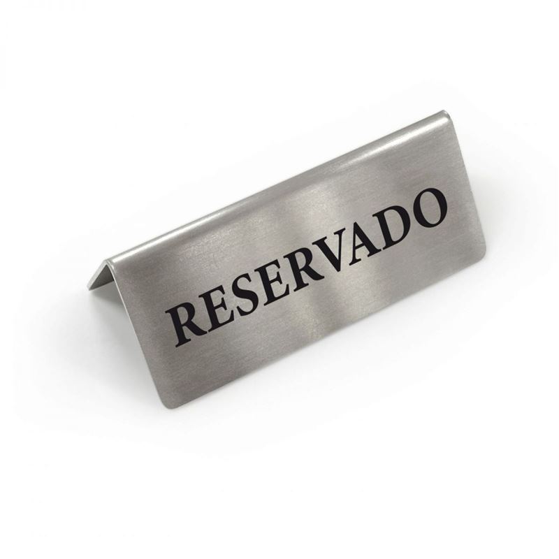 CARTEL TRIANGULAR ACERO MESA RESERVADO MY BAR - BY01043878002