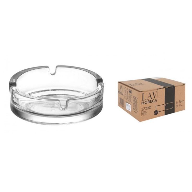SET 12 CENICEROS VIDRIO 11CM VINUS LAV HORECAS - LH-VIL210