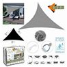 TOLDO TRIANGULAR 2X2X2 METROS GRIS CON BOSLA - 15819