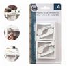 PACK 4 PINZAS SUJETAMANTELES BLANCOS 5.5X1.5CM - 15080