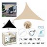 TOLDO TRIANGULAR 3X3X3 METROS BEIGE CON BOSLA - 224625