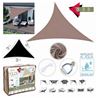 TOLDO TRIANGULAR 3X3X3 METROS TOPO CON BOSLA - 224626