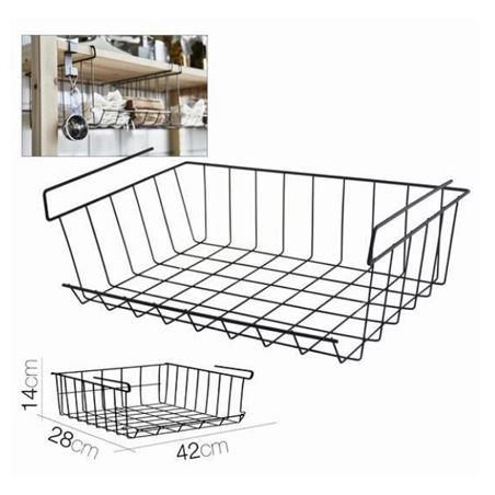 CESTA HOSTELERIA COLGANTE NEGRA 42X28X14 - 24670