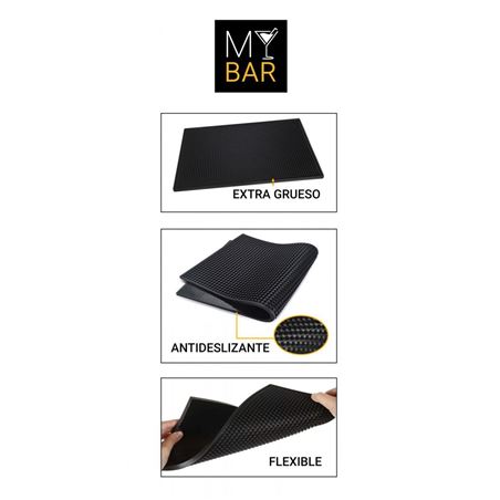 TAPETE ESCURRIDOR DE GOMA 45X30 PARA HOSTELERIA MY BAR - BQ01019977323-1
