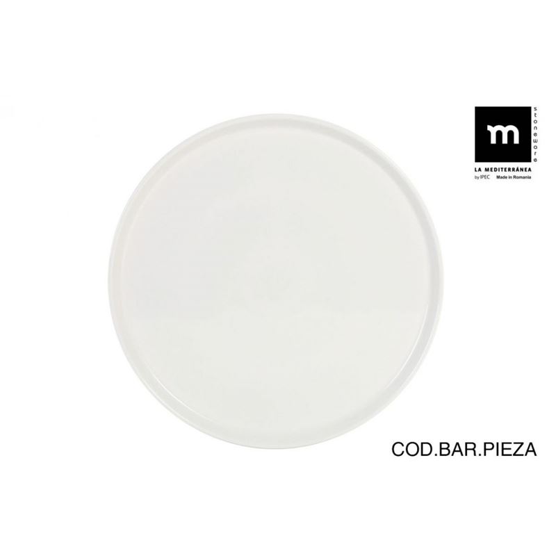 SET 6 PLATOS PARA PIZZA 33CM BARI IVORY BRILLO LA MEDITERRANEA - B26115