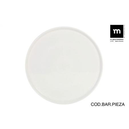 SET 6 PLATOS PARA PIZZA 33CM BARI IVORY BRILLO LA MEDITERRANEA - B26115