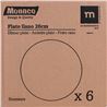 SET 6 PLATOS LLANOS 26CM MONACO IVORY LA MEDITERRANEA - B26100-1