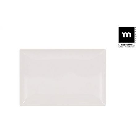 SET 6 FUENTES RECTANGULAR IVORY BRILLO 30X20CM LA MEDITERRANEA - B2500430