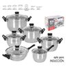 BATERIA DE COCINA 6 PIEZAS INDUCCION GENOVA QUTTIN - QT-4910212INE