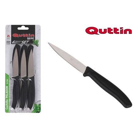 SET 6 CUCHILLOS PELADOR 9CM BASIC QUTTIN - QT-709614