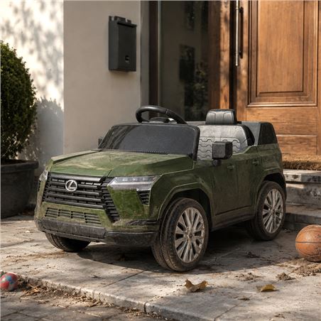 COCHE INFANTIL A BATERIA CON CONTROL REMOTO LEXUS GX550 VERDE - 33023-4