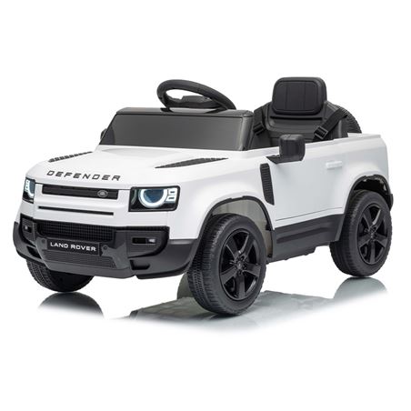 COCHE INFANTIL A BATERIA CON CONTROL REMOTO LAND ROVER DEFENDER BLANCO - 33026-1