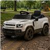 COCHE INFANTIL A BATERIA CON CONTROL REMOTO LAND ROVER DEFENDER BLANCO - 33026-9