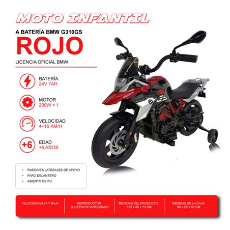 MOTO INFANTIL A BATERIA BMW G310GS ROJA - 33034