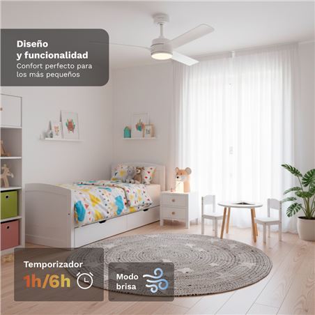 VENTILADOR DE TECHO 30W 52" CON LED Y MANDO 18W SKYEASY52 GRUNKEL - SKYEASY52-3
