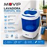 LAVADORA PORTÁTIL 3KG 220V 150W CON FUNCIÓN CENTRIFUGADO MUVIP - MV0706