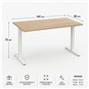 MESA DE OFICINA 140X80X75CM NOGAL CROMAD - CR1258