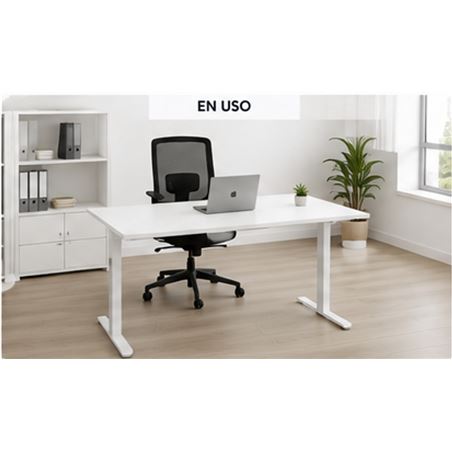 MESA DE OFICINA 120X70X75CM BLANCA CROMAD - MESA6