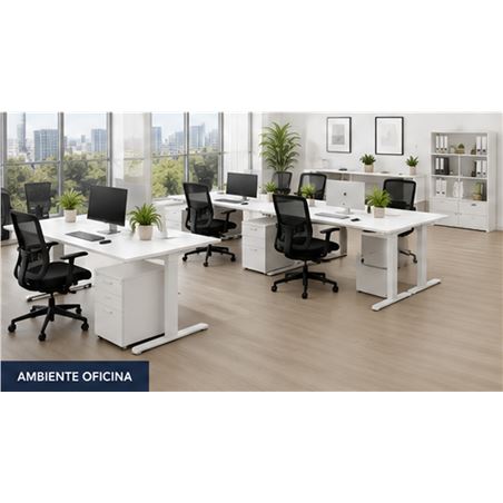 MESA DE OFICINA 120X70X75CM BLANCA CROMAD - MESA8