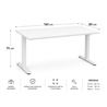 MESA DE OFICINA 160X80X75CM BLANCA CROMAD - CR1261