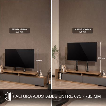 SOPORTE UNIVERSAL DE SOBREMESA PARA TV DE 23" A 75" CROMAD - CR1252-9