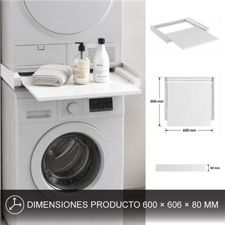 SOPORTE ELEVADOR UNIVERSAL PARA LAVADORAS Y SECADORAS WASHBASE CROMAD - CR1253-3