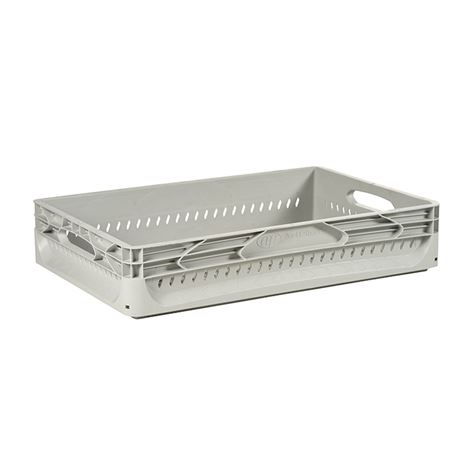 CAJA INDUSTRIAL PERFORADA 60X40H 12CM GRIS ARTPLAST - EN604012DGC