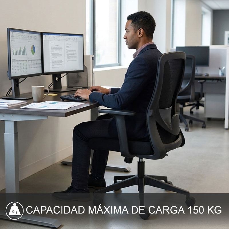 SILLA OFICINA GAMA ACOMODA WORK AIR CROMAD - CR1255-5