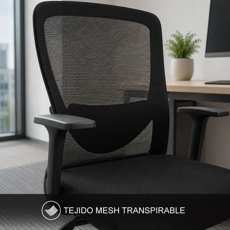 SILLA OFICINA GAMA ACOMODA WORK AIR CROMAD - CR1255-6