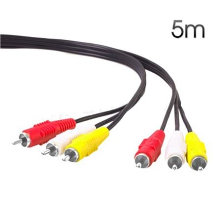 CABLE AV RCA AUDIO - VIDEO 5 METROS CROMAD - CR0586