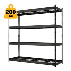 ESTANTERIA METÁLICA INDUSTRIAL NEGRA 4 BALDAS 180X180X60CM BLIM - BL0629