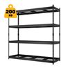 ESTANTERIA METÁLICA INDUSTRIAL NEGRA 4 BALDAS 180X180X60CM BLIM - BL0629