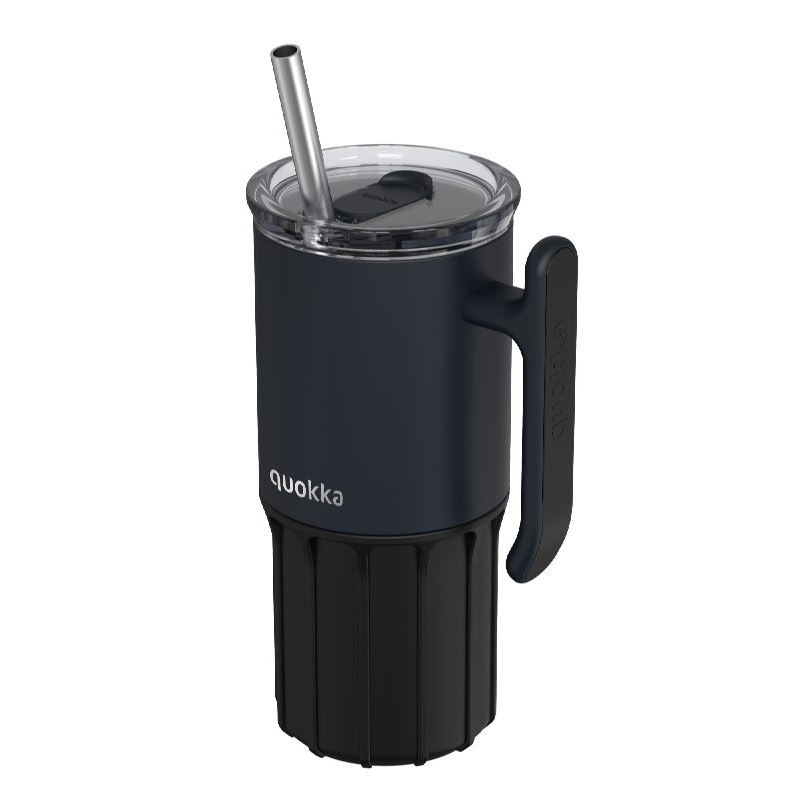 TAZA TERMO ACERO INOX 720ML CON BASE SILICONA UMI BLACK QUOKKA - 40091Q