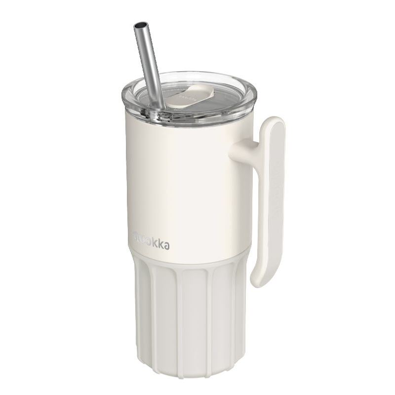 TAZA TERMO ACERO INOX 720ML CON BASE SILICONA UMI IVORY QUOKKA - 40092Q