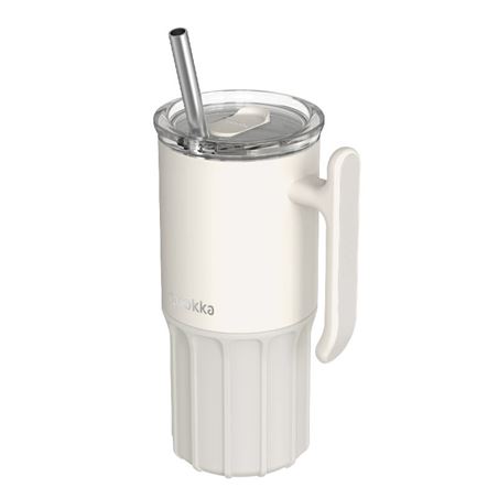 TAZA TERMO ACERO INOX 720ML CON BASE SILICONA UMI IVORY QUOKKA - 40092Q